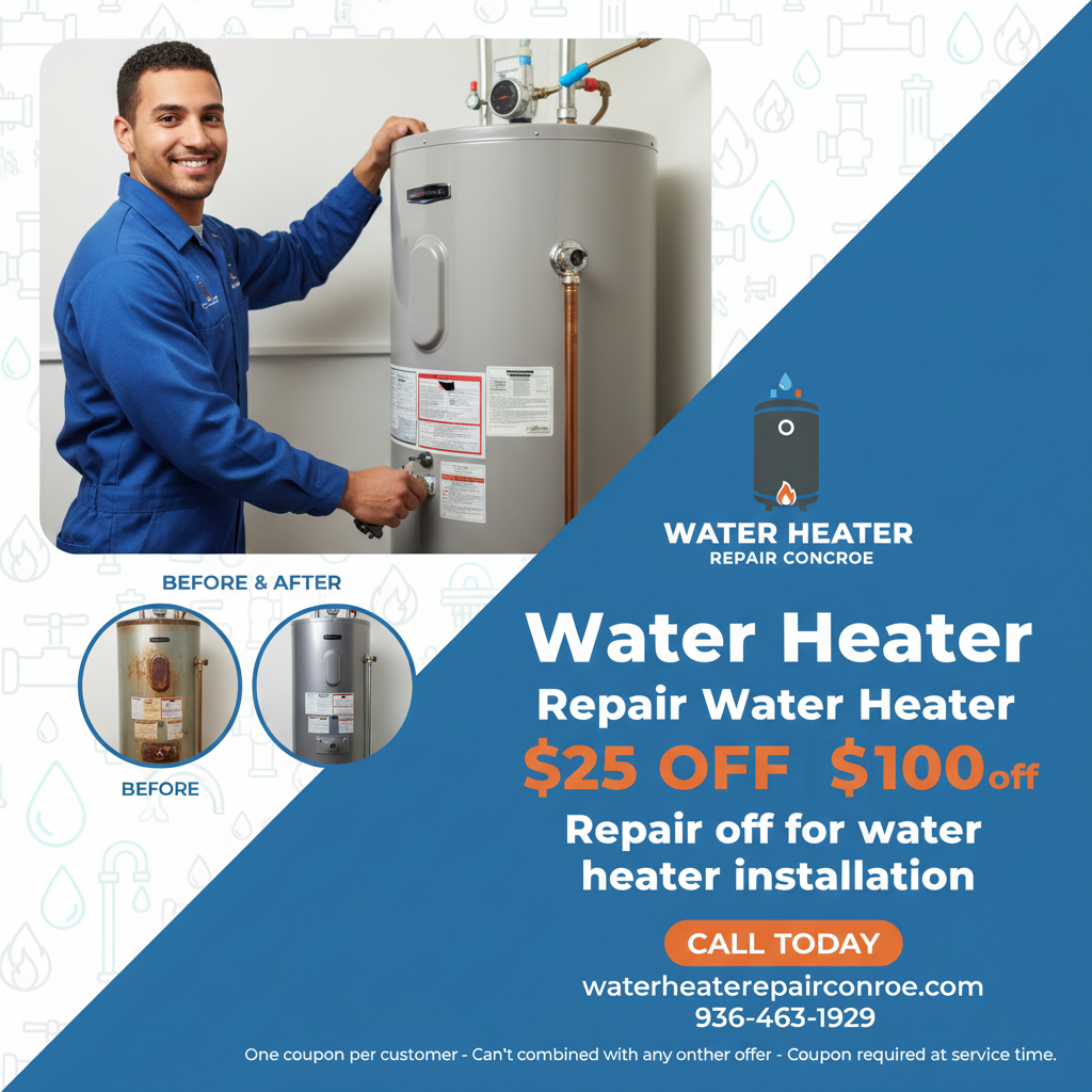 Free Estimate coupon for Water Heater Repair Conroe